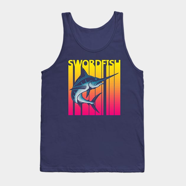 Funny Fishing Gift Swordfish Tank Top by GWENT